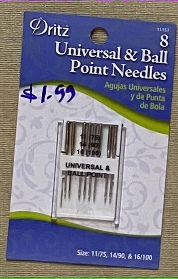SINGER Size Assorted Universal Ball Point Sewing Machine Needles