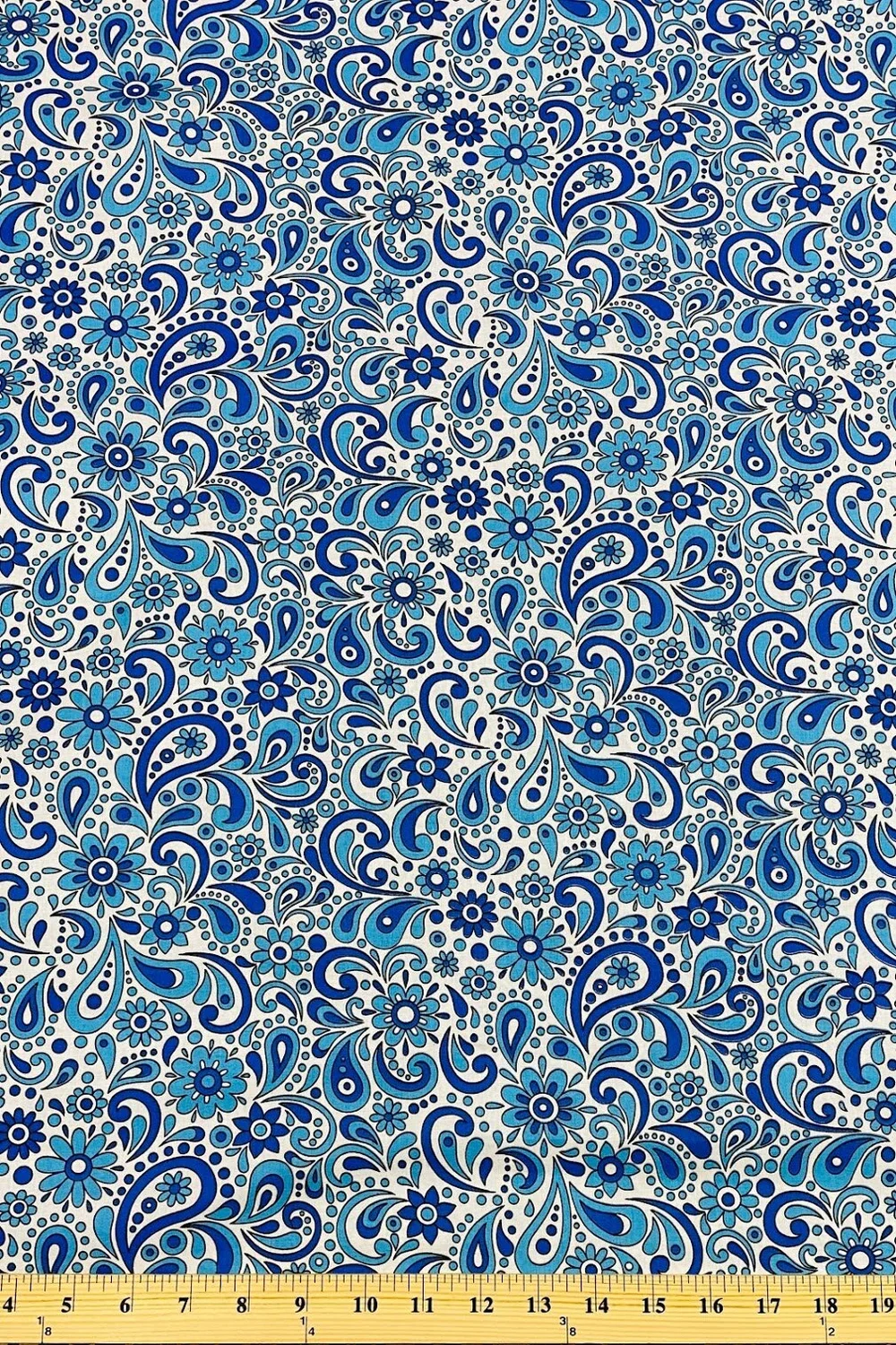 Royal Blue Patterned Fabric