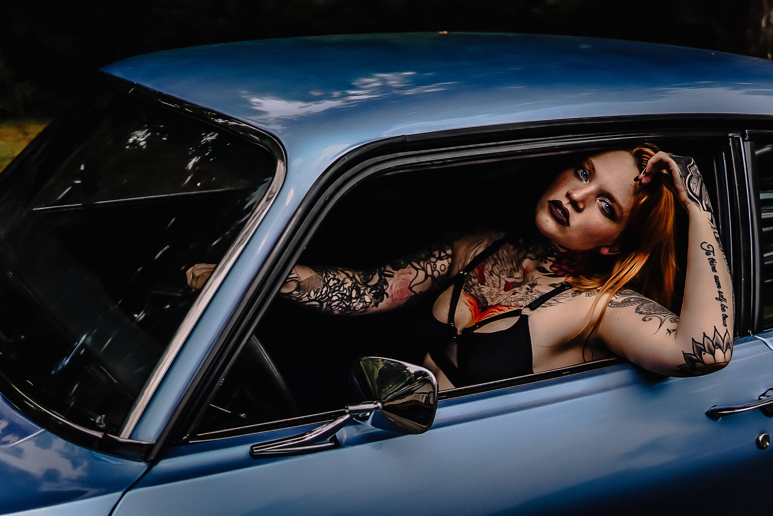 Antique Muscle Car Boudoir Session : North Carolina Erotica & boudoir P...