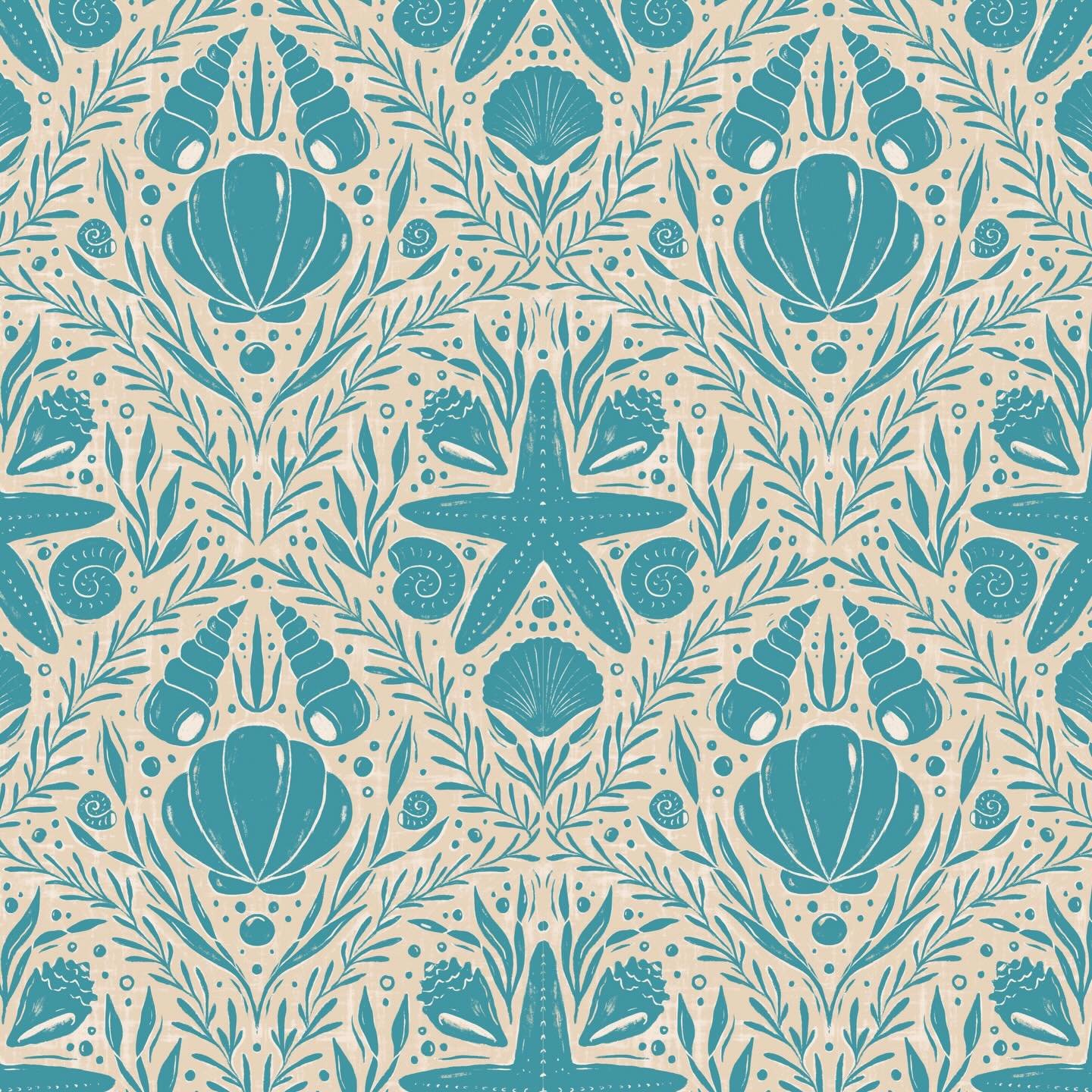 Coastal 🐚

#patterndesign #wallpaper #canadianillustrator #surfacepatterndesign #procreatepattern