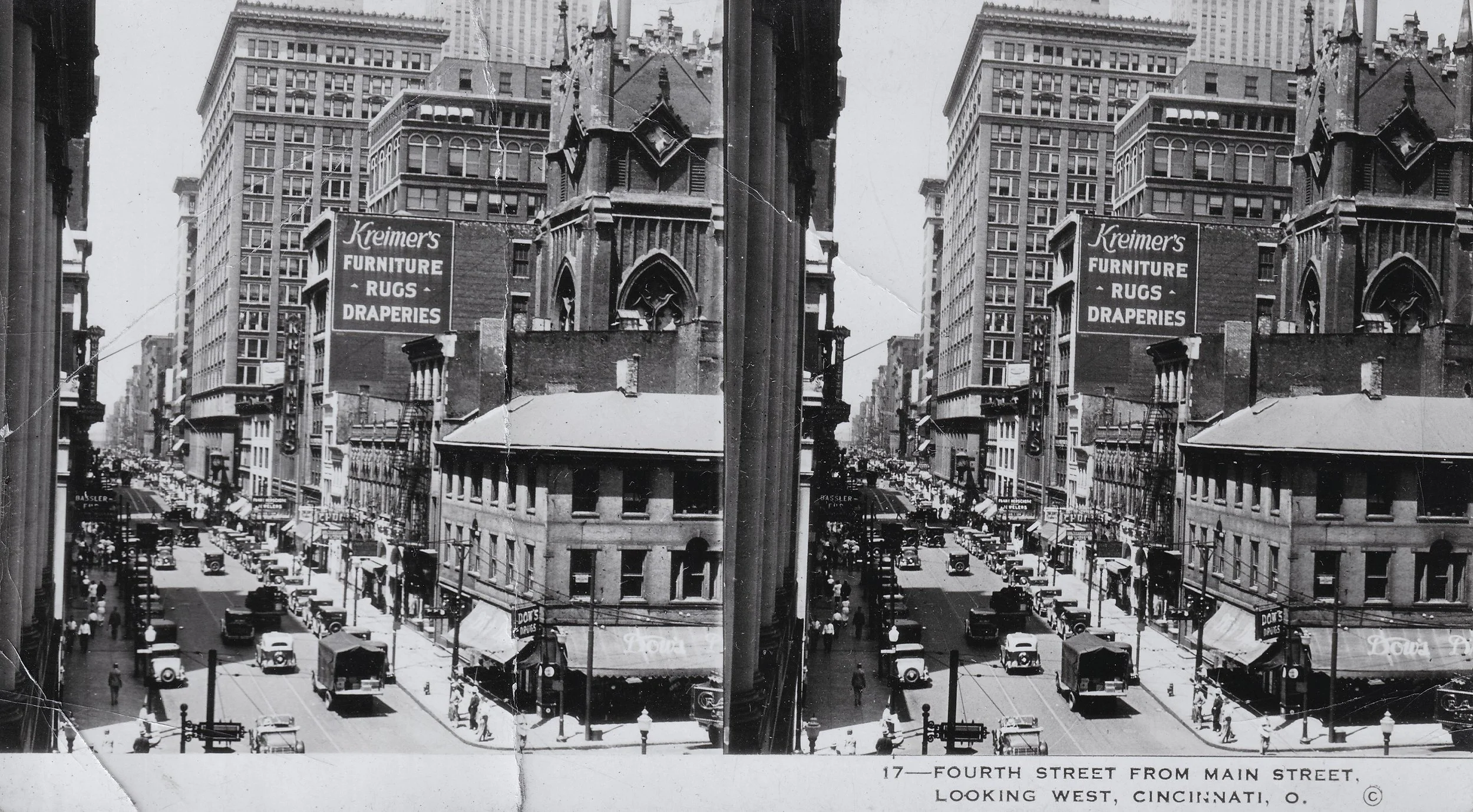 Fourth Street from Main Street looking west