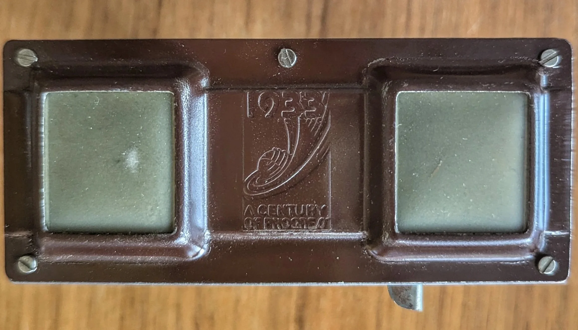 1933 Century of Progress, raised logo area