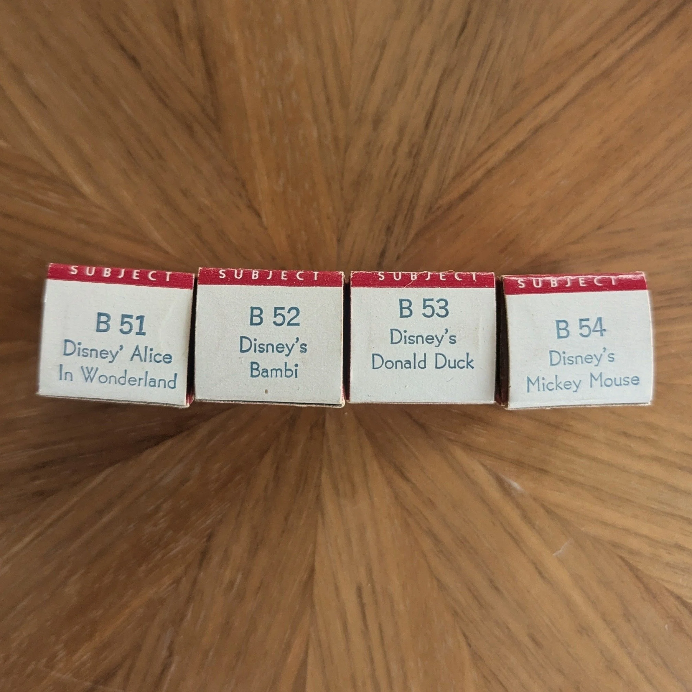 The first box should say "Disney's" but is missing the "s"