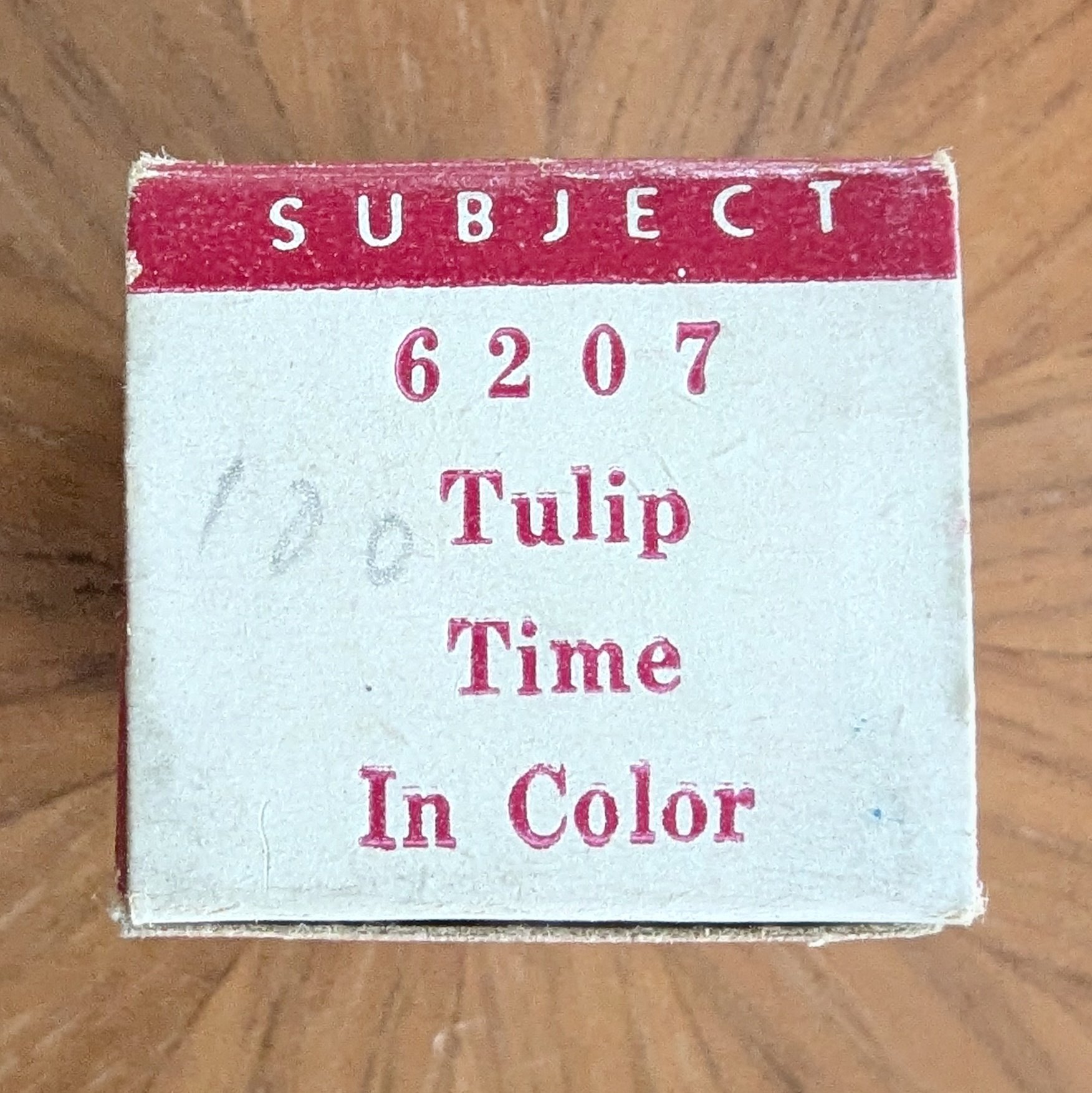 Box #5 (variation). "In Color" added to the flap for use with new color filmstrips.