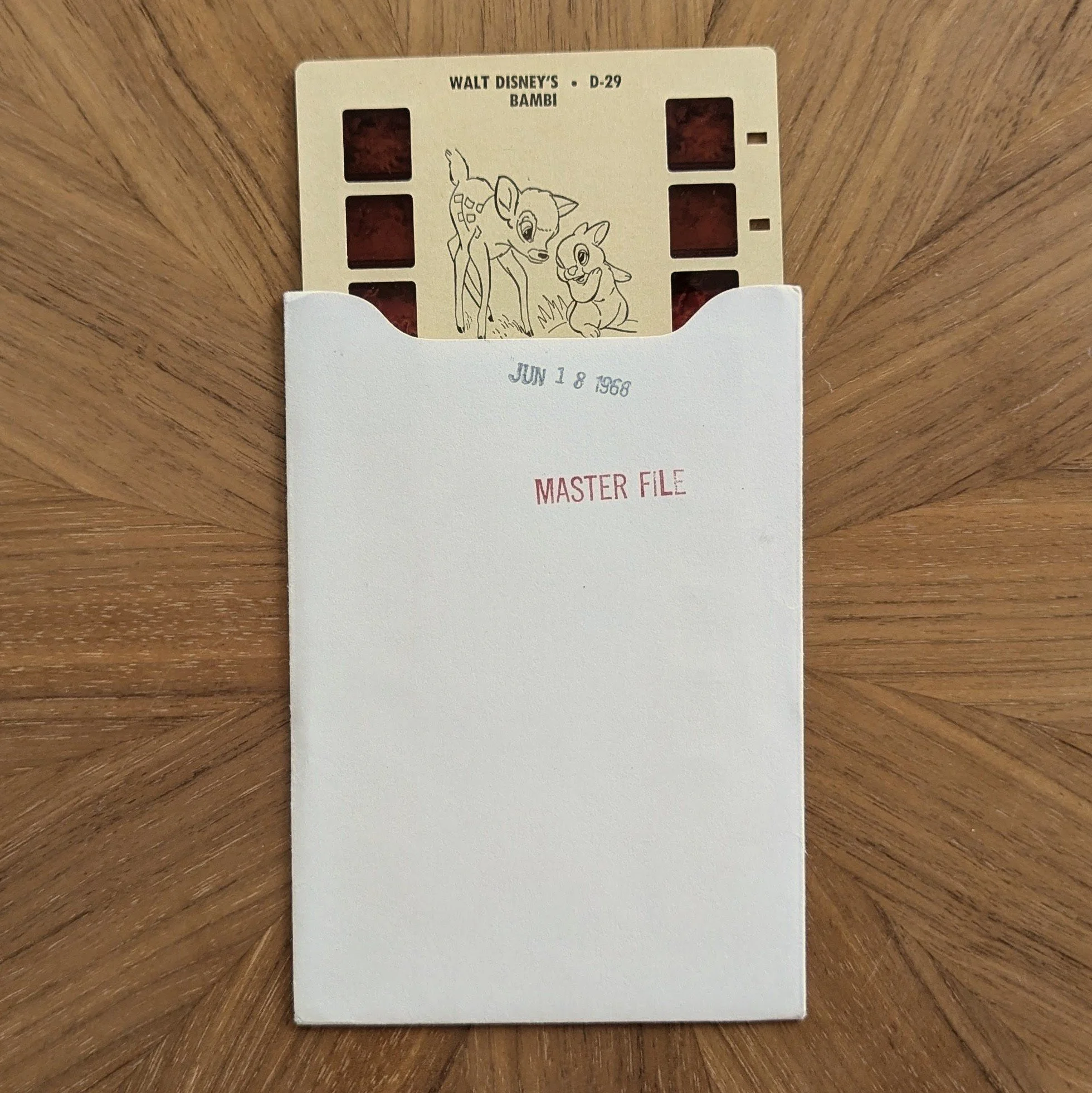 Front of Bambi master file