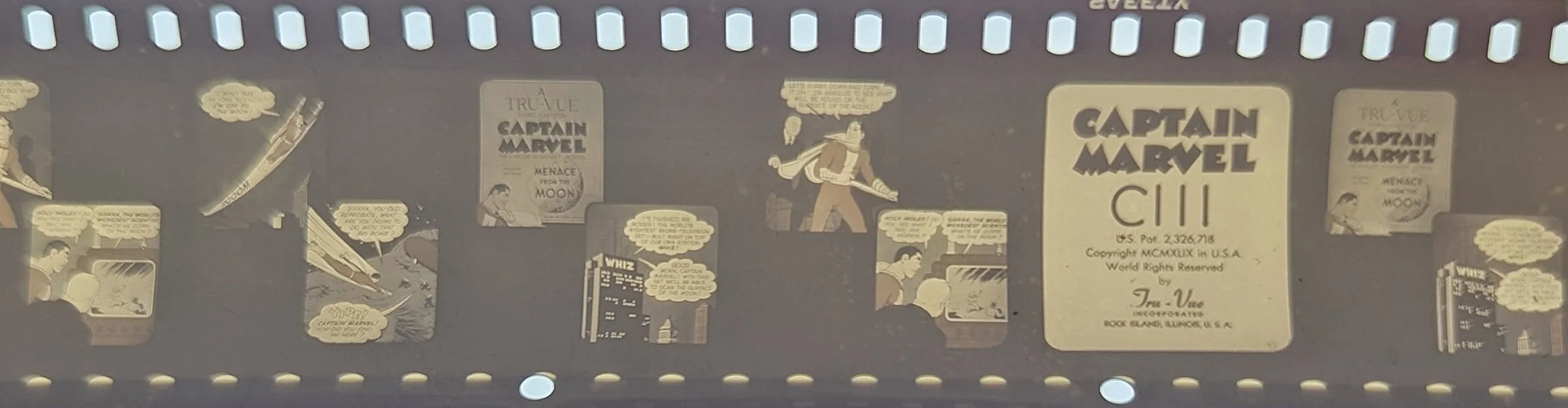 Half-frame Captain Marvel filmstrip