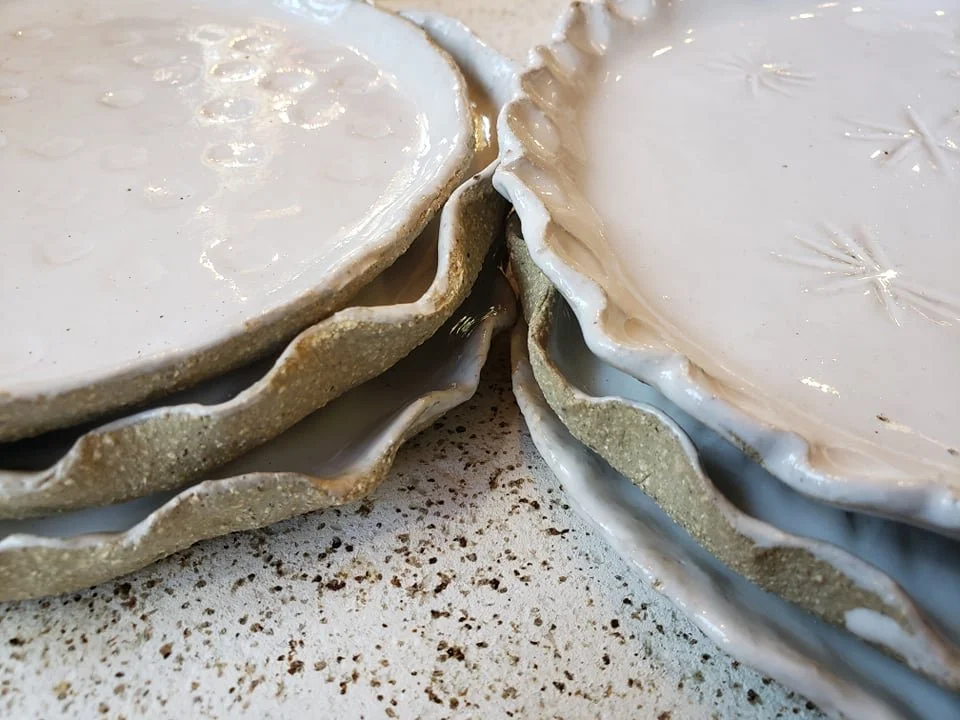 side plates pottery workshop