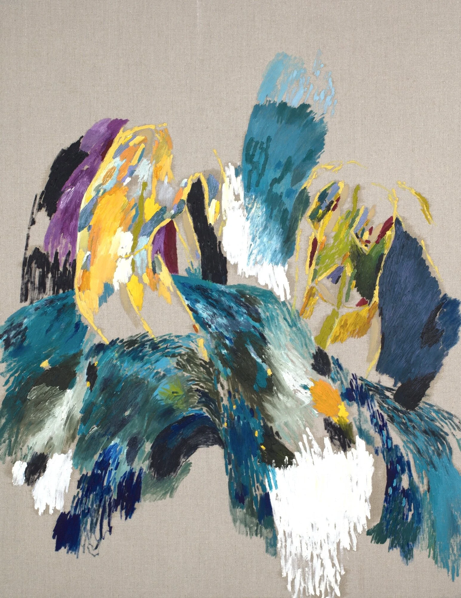 Lucy Jane Turpin, 'Duo in blue', 2020, Oil on linen, 1415 x 1100mm (unframed).jpg