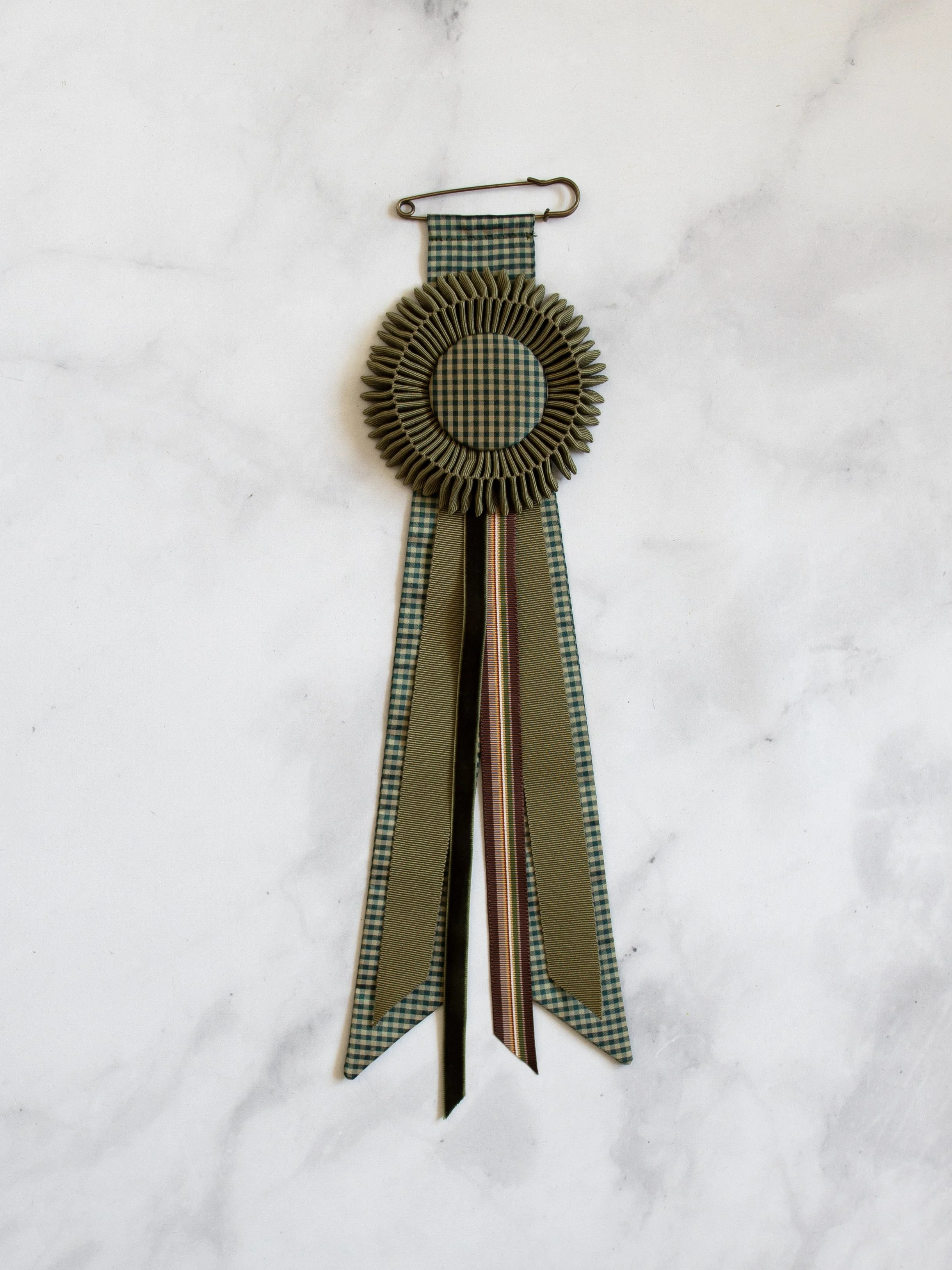 Moss Petersham Rosette — Series A, No. 9