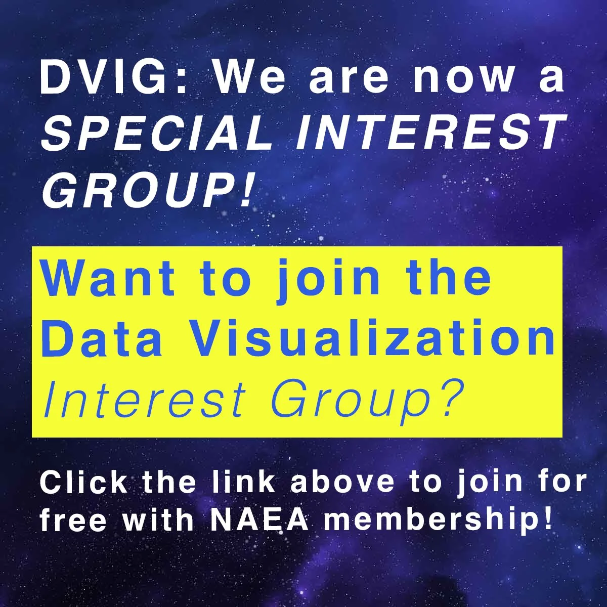 Social Media Post, Data Visualization Interest Group, National Art Education Association