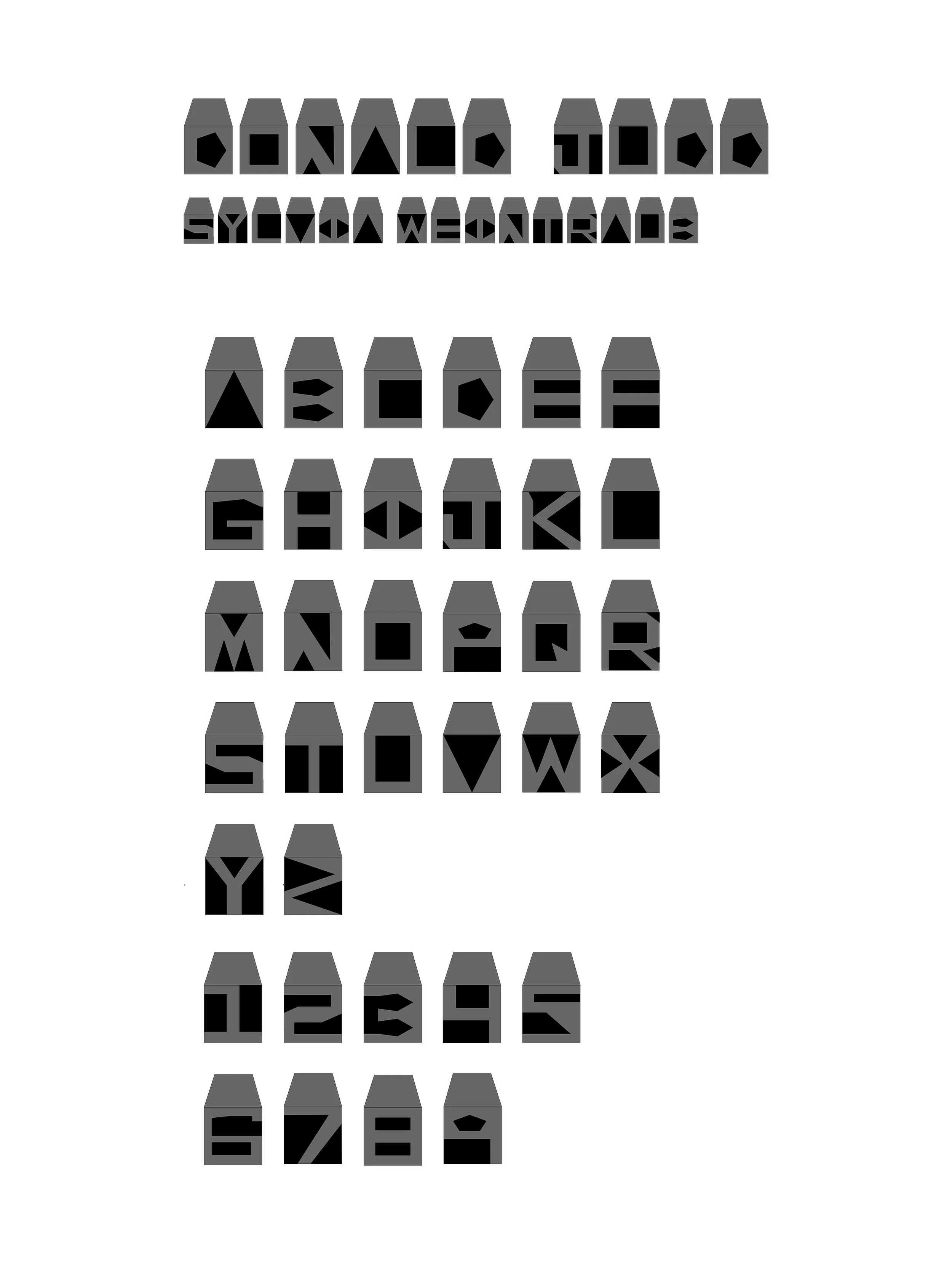 Donald Judd-inspired custom font