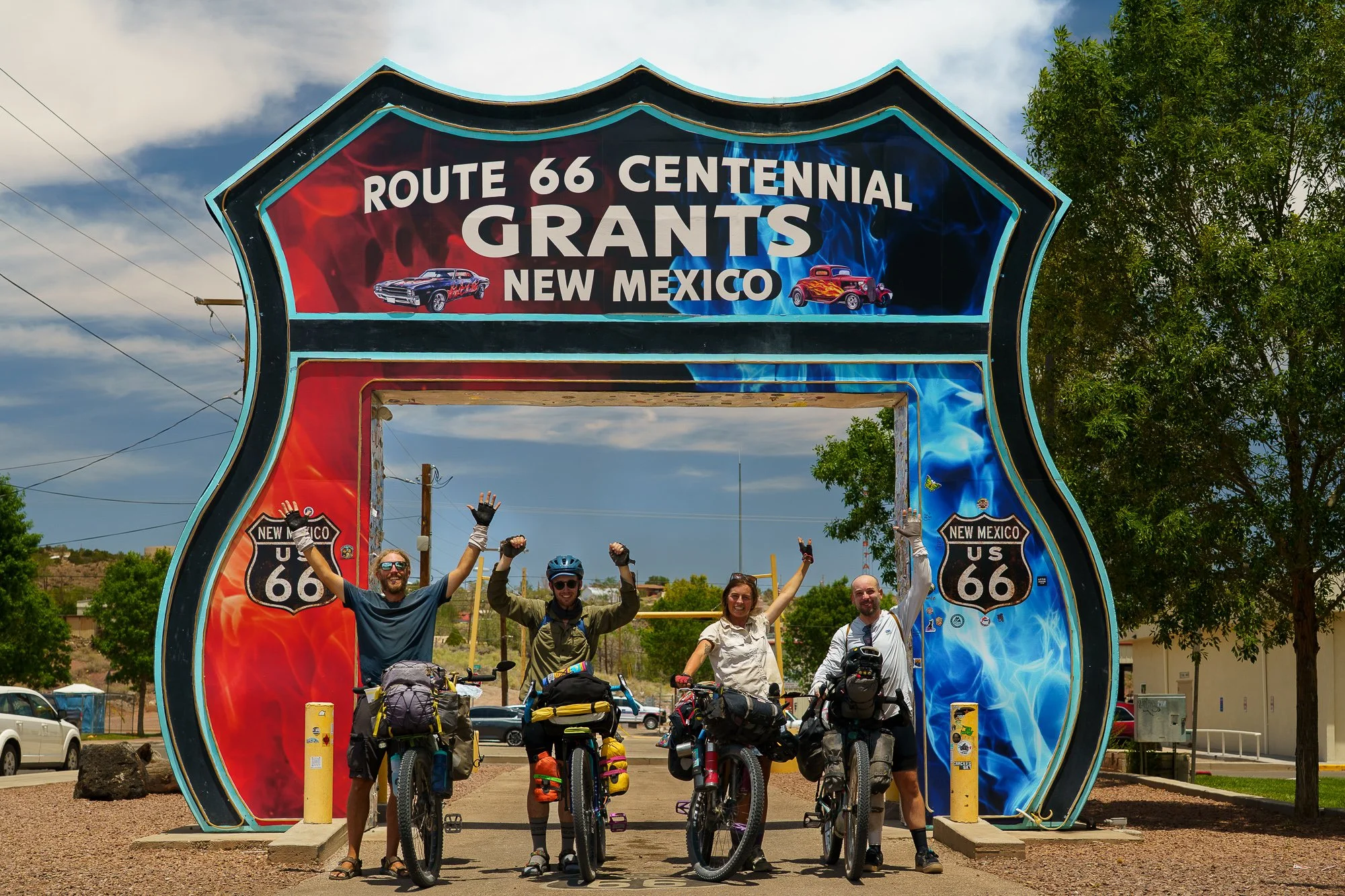 Great Divide Mountain Bike Route Cyclists in Grants, New Mexico