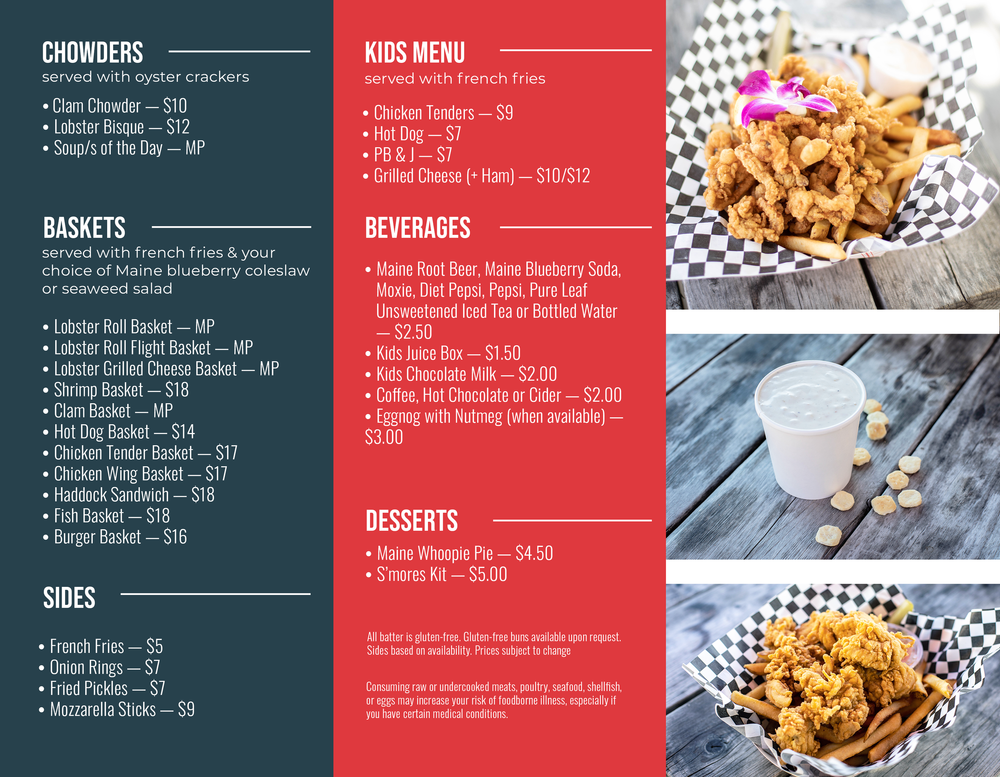 Menu — Shannon's Unshelled