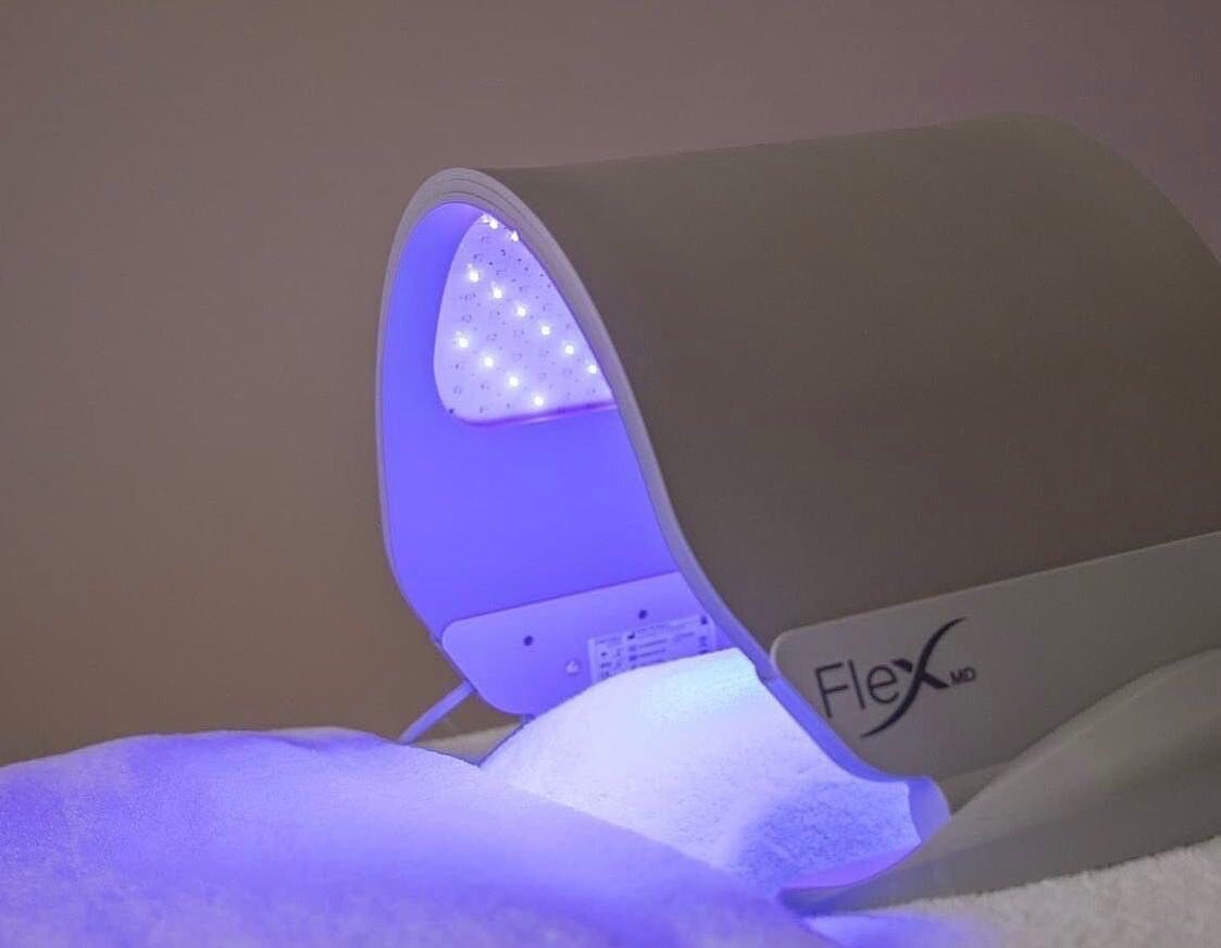 Get ready to GLOW with our LED Lounge

A relaxing and pain free experience, proven to enhance your mood while helping skin cell regeneration, collagen production, skin hydration, blemishes and calming irritation. 

Available as a stand alone treatmen