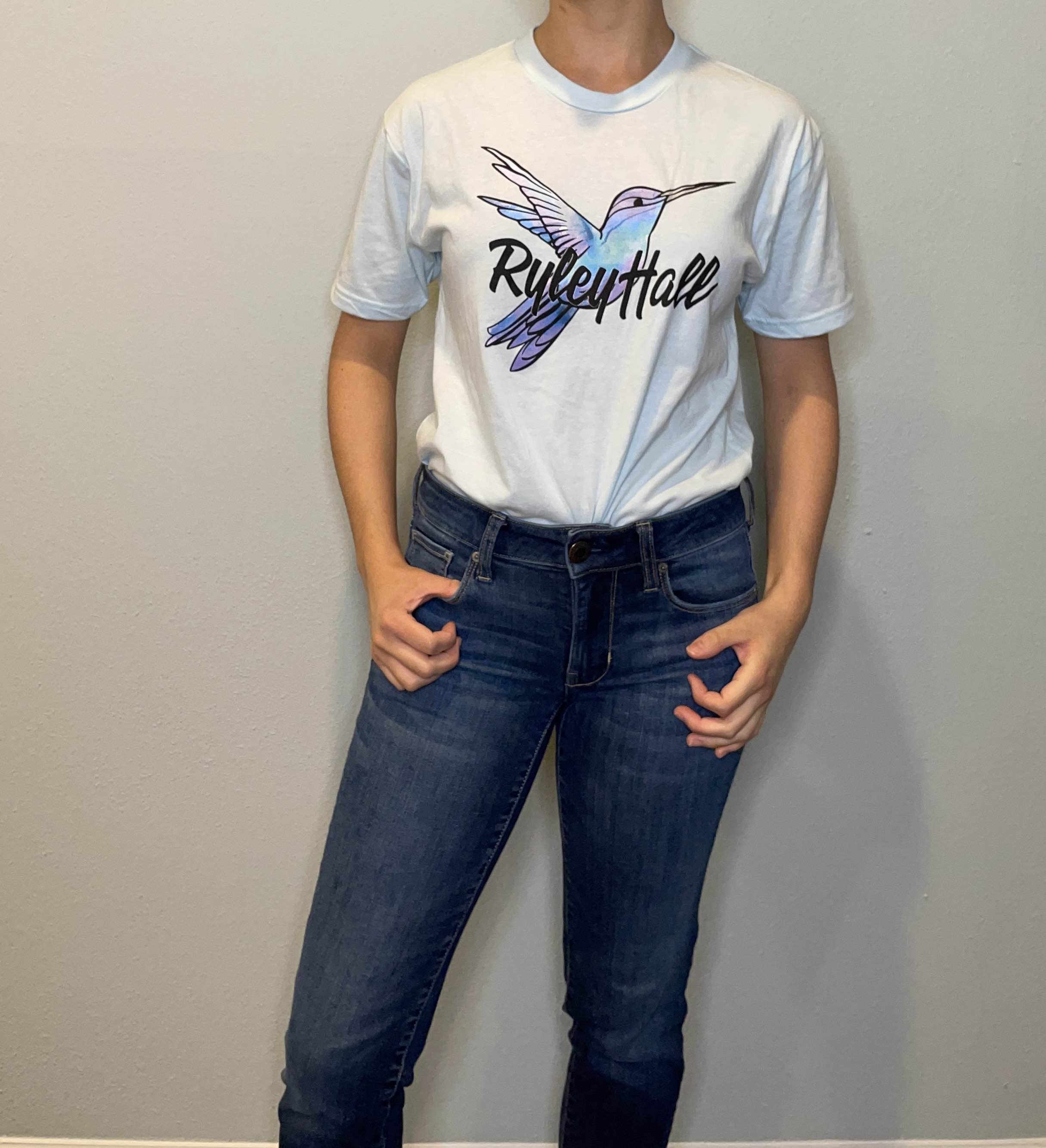 Signature Hummingbird T-Shirt in Ice Blue.jpg