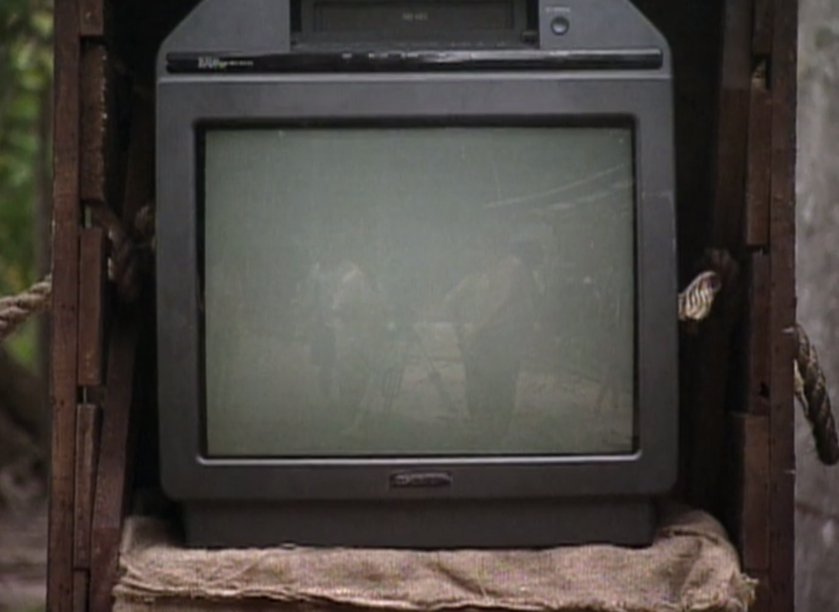 The TV/VCR used to show the home videos for the reward challenge. All screenshots via Amazon Prime Video.