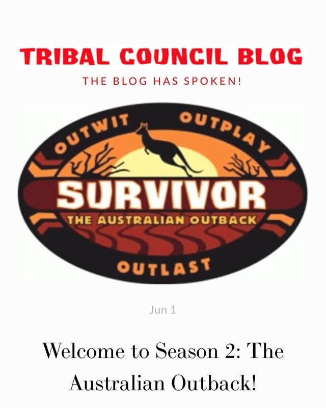 Welcome to Season 2: The Australian Outback!

New season. New castaways. New adventure. New blogs. 
Come along for the ride and outlike, outcomment, and outshare the rest!

Link in bio!

#survivor #survivor2020 #oldschoolsurvivor #outback #australia 