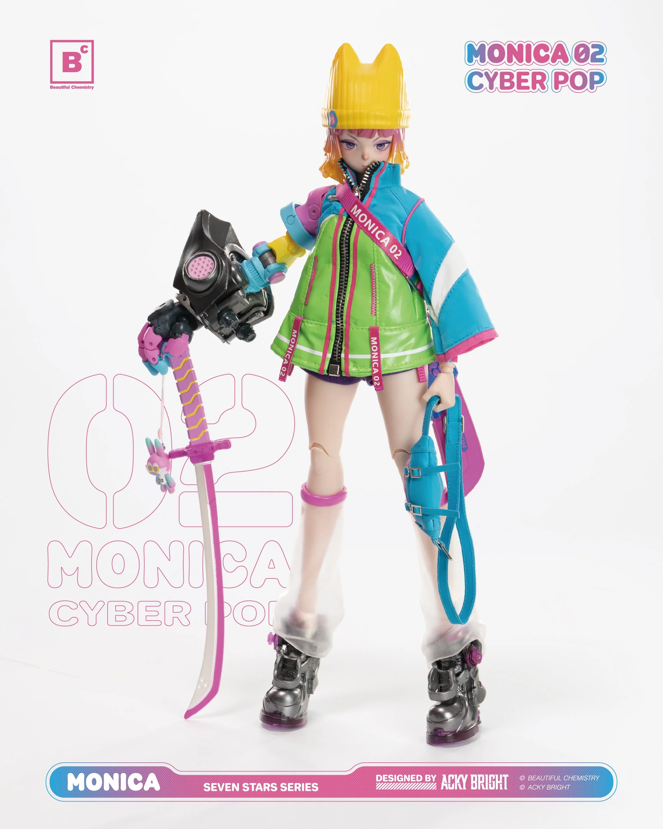 SDCC 2026 Exclusive! Beautiful Chemistry x Acky Bright No.02 Cyber Pop Monica&nbsp;