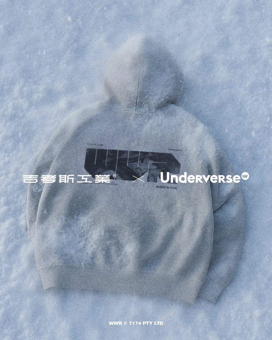 Gcores x UV WWR MARQUIS DE PLUME PULLOVER HOODIE