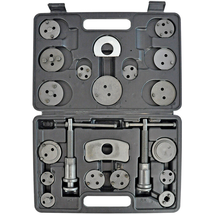 21pcs Universal Caliper Disc Brake Wind Back Pad Piston Compressor Tool Kit