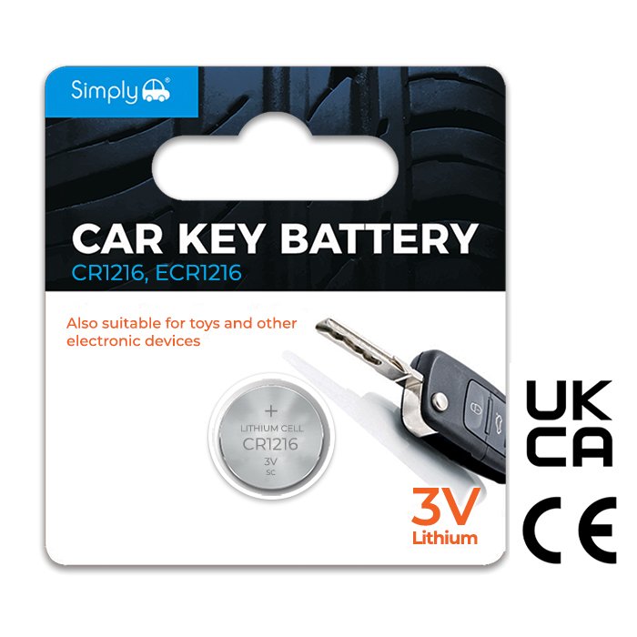 Simply Brands — Car Key Battery - 3V Lithium (CR1216, ECR1216)