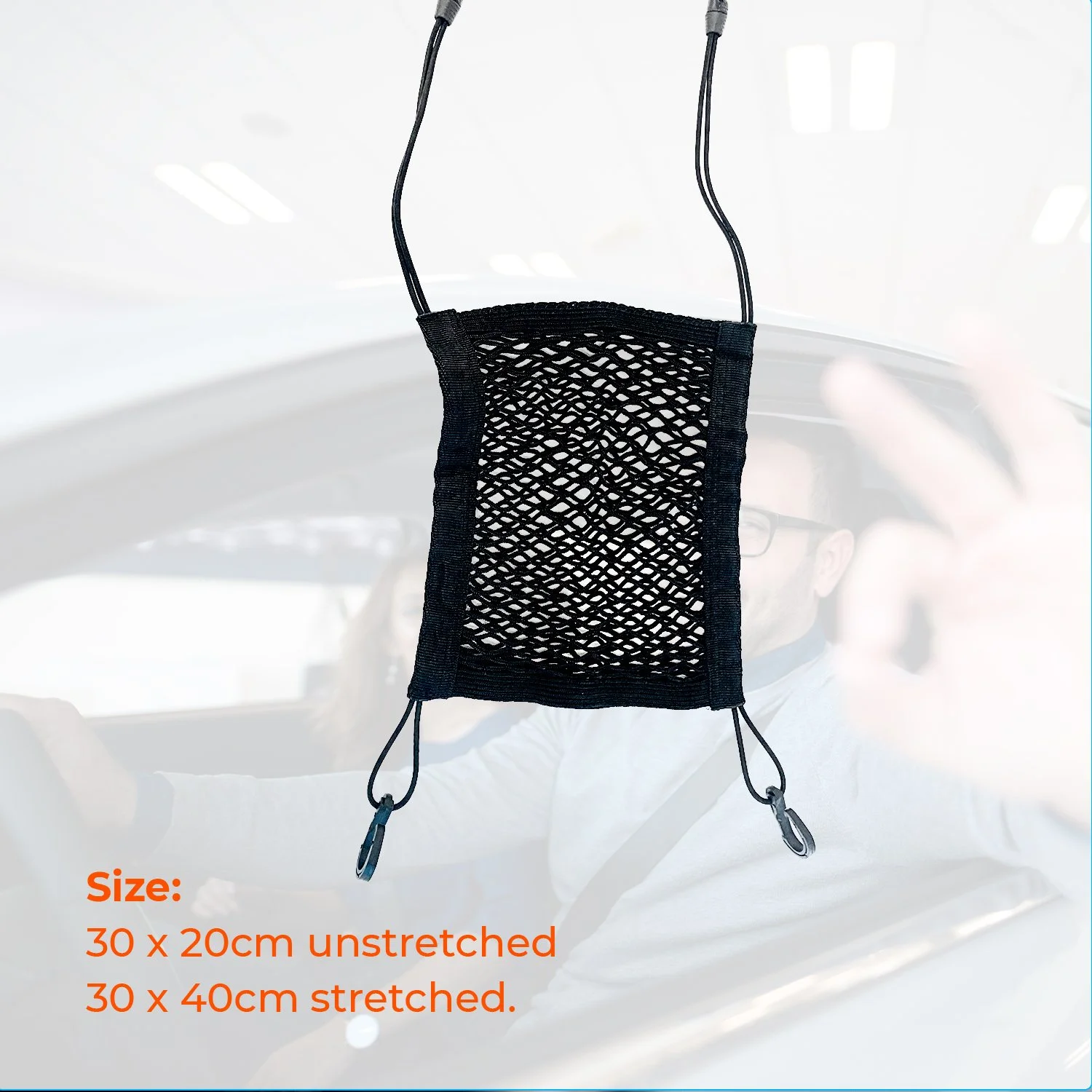 Simply Brands — Front Seat Black Cargo Net (30x20CM)