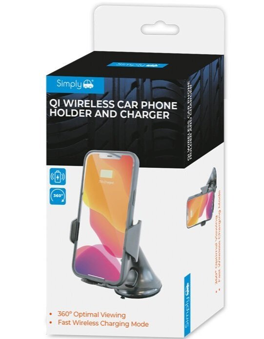 Simply Brands — QI WIRELESS CAR PHONE HOLDER AND CHARGER