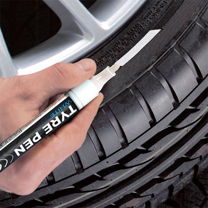 White Highlighter Marker Pens Thin Waterproof Car Tyre Permanent R7V7 Pen