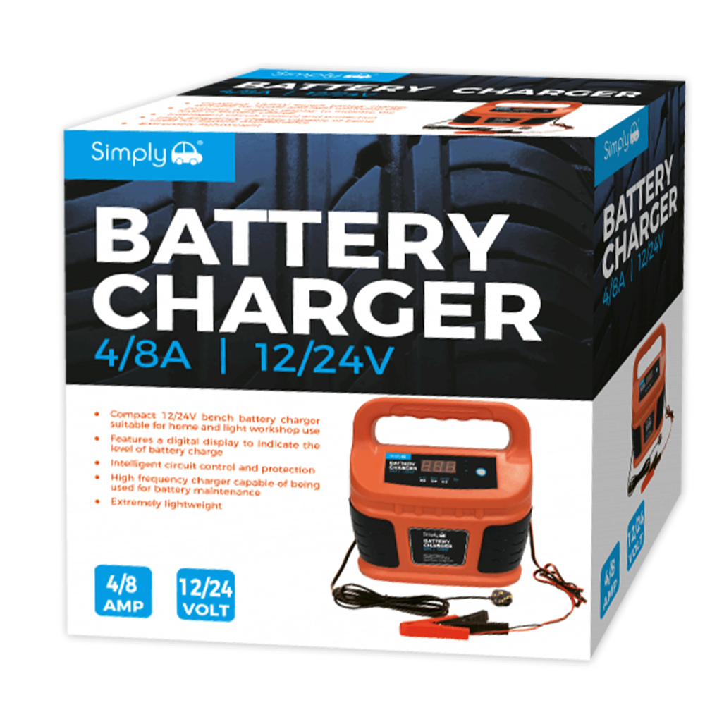 BLACK & DECKER 25-Amp Automotive Simple Battery Charger with 75-Amp Engine  Start at