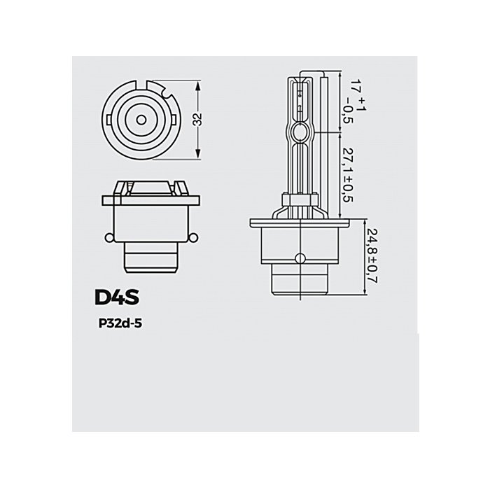 Simply Brands — D1S Gas Discharge Bulb 12V/24V 35W PK32d-2