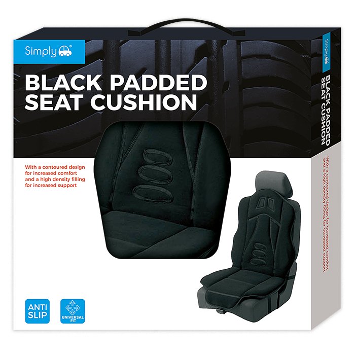 Simply Brands — Black Padded Seat Cushion