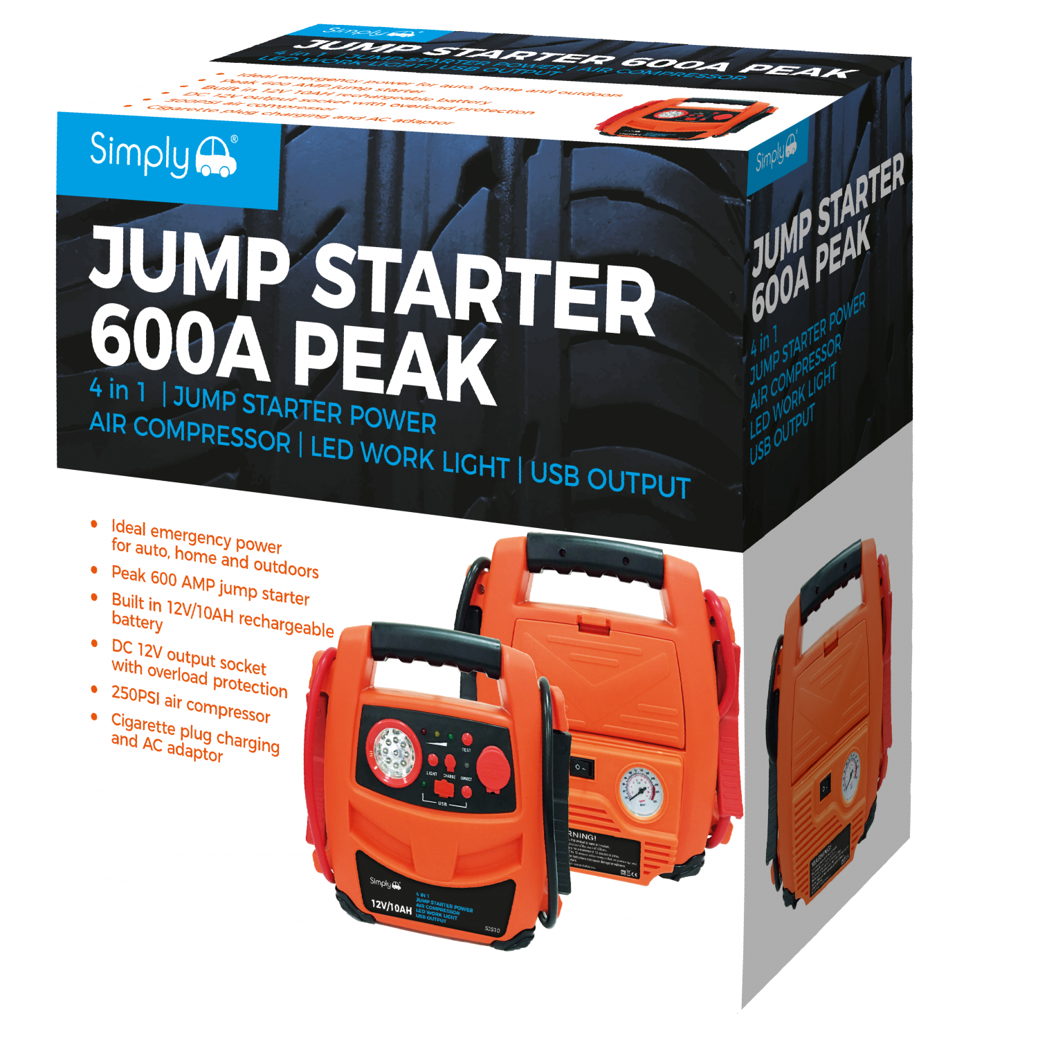 Simply Brands — 500Amp Jump Starter and Powerbank