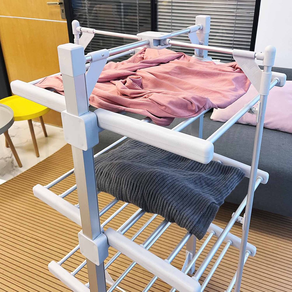 Buy 300W 3-Tier Heated Electric Clothes Towel Drying Rack Foldable - MyDeal