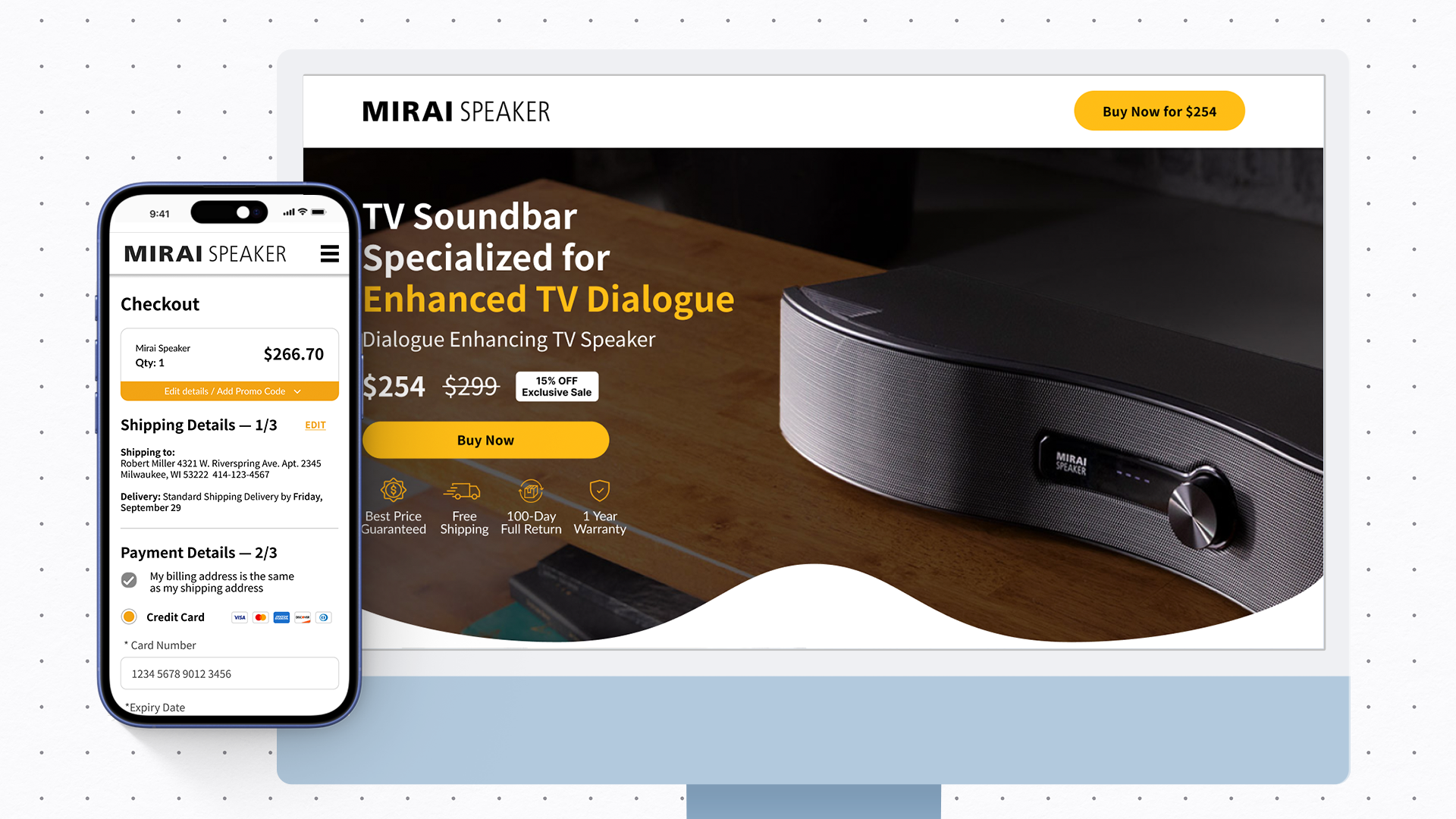 Soundfun Mirai Speaker eCommerce Website