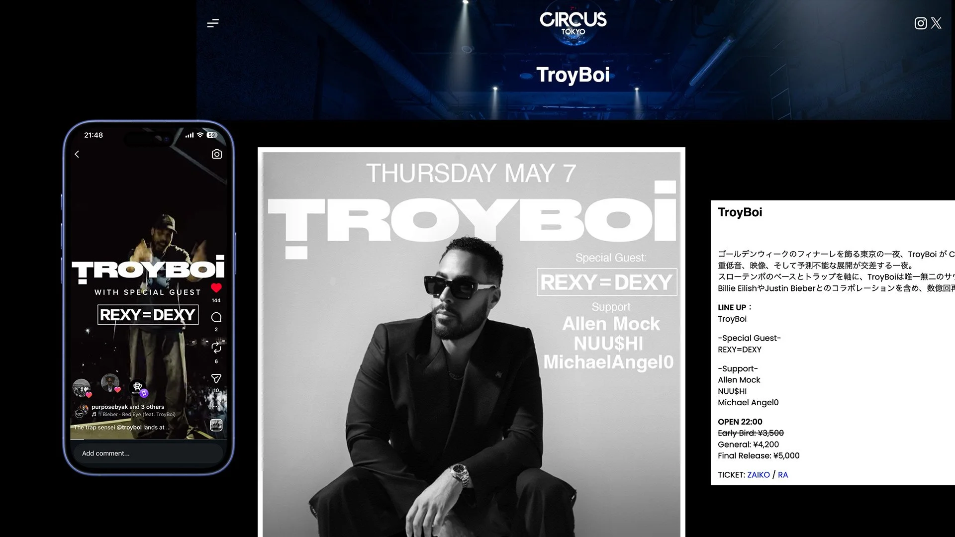 TroyBoi Tokyo Takeover: Event Promo Design for Purpose by AK