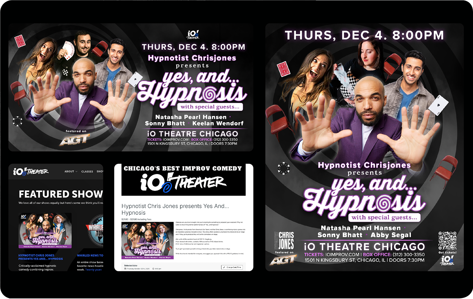 Social media campaign design for live comedy show"