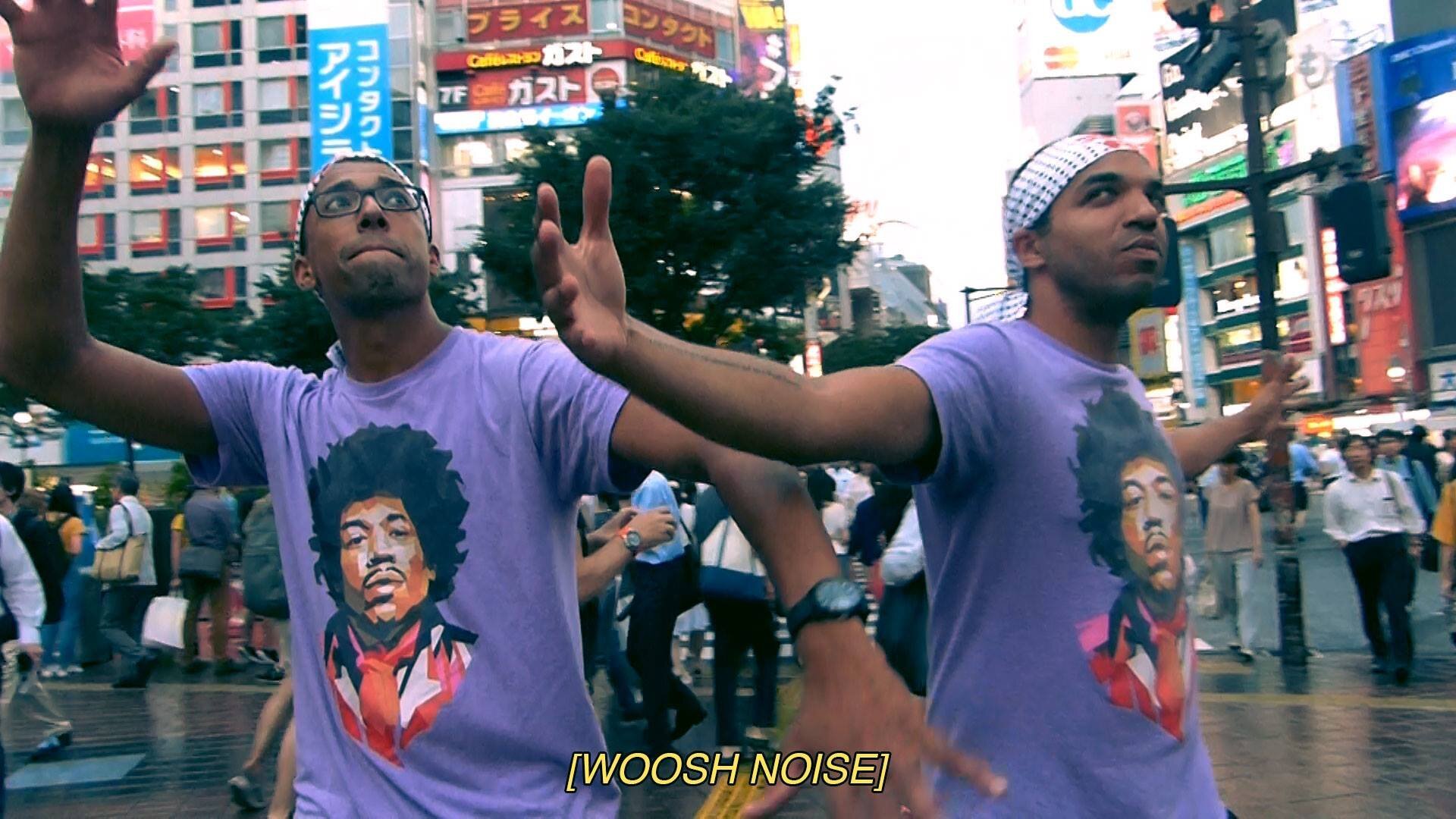 CarmelloVision's Shane Allen and Hypnotist Chrisjones in Shibuya, Tokyo