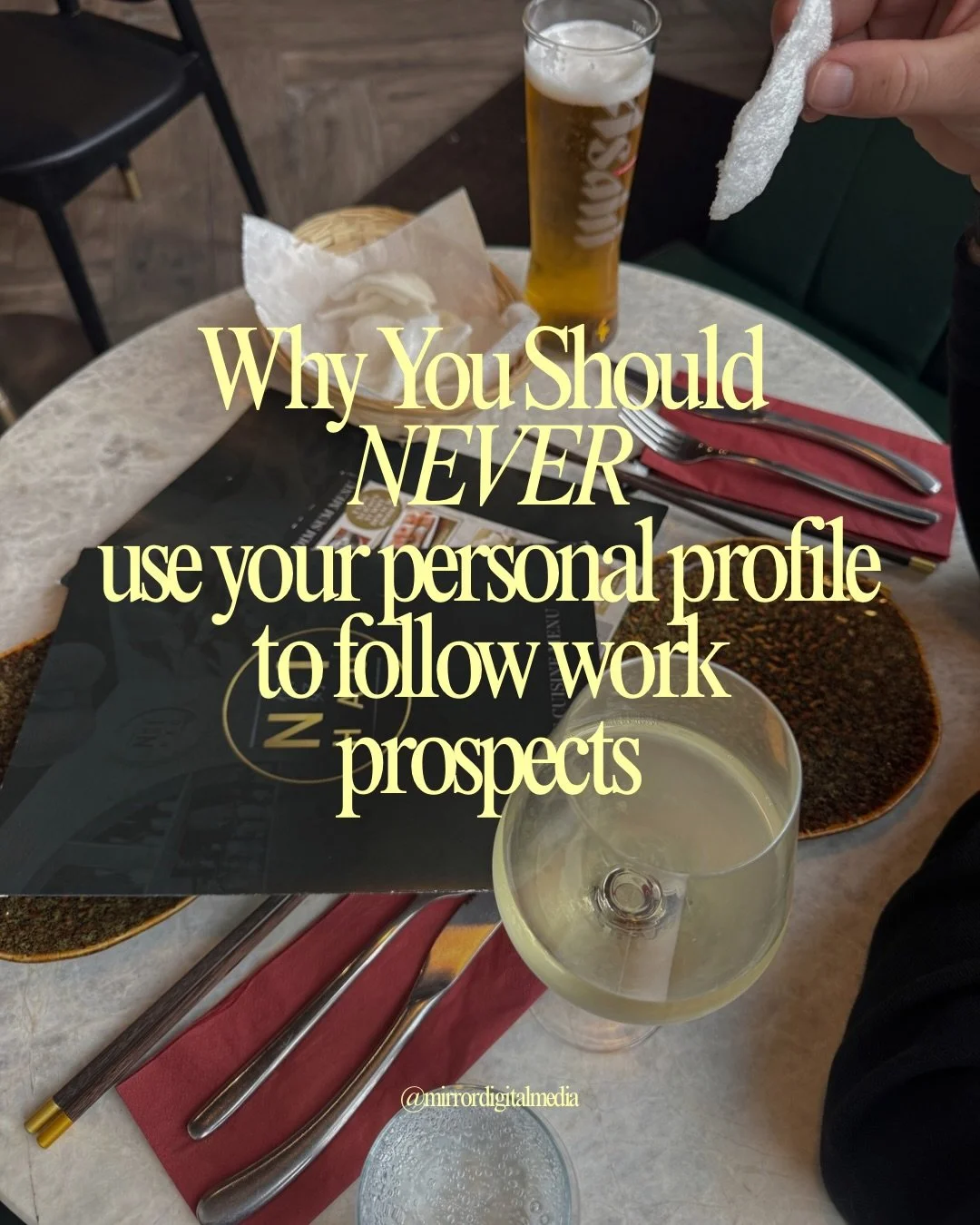 Do you agree? 👀 One of the biggest mistakes I see business owners make is using their private Instagram profile to follow clients, networking contacts and &ldquo;business&rdquo; people 👀

Your personal page should stay personal. Your business page 