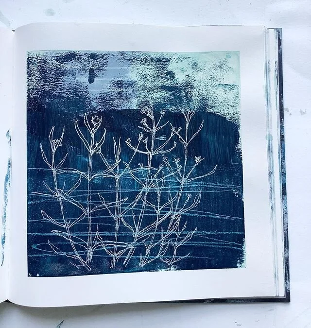 Day 29/30 drawing from nature as I sat in my garden after preparing a selection of sketchbook pages to work on his it what emerged. Each and every morning I’ve so enjoyed reading the new days prompt, challenging myself to push further, think more abo