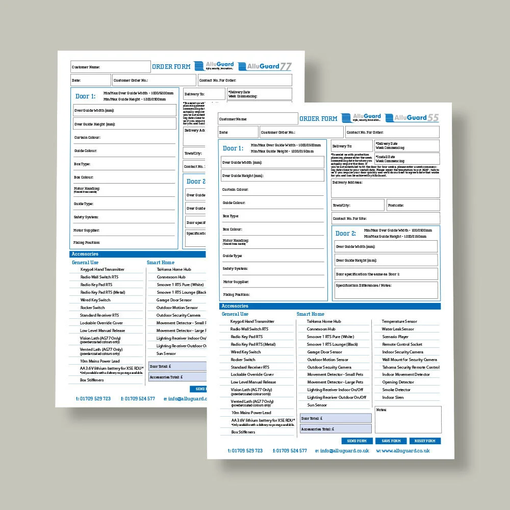 Interactive Order Form Design