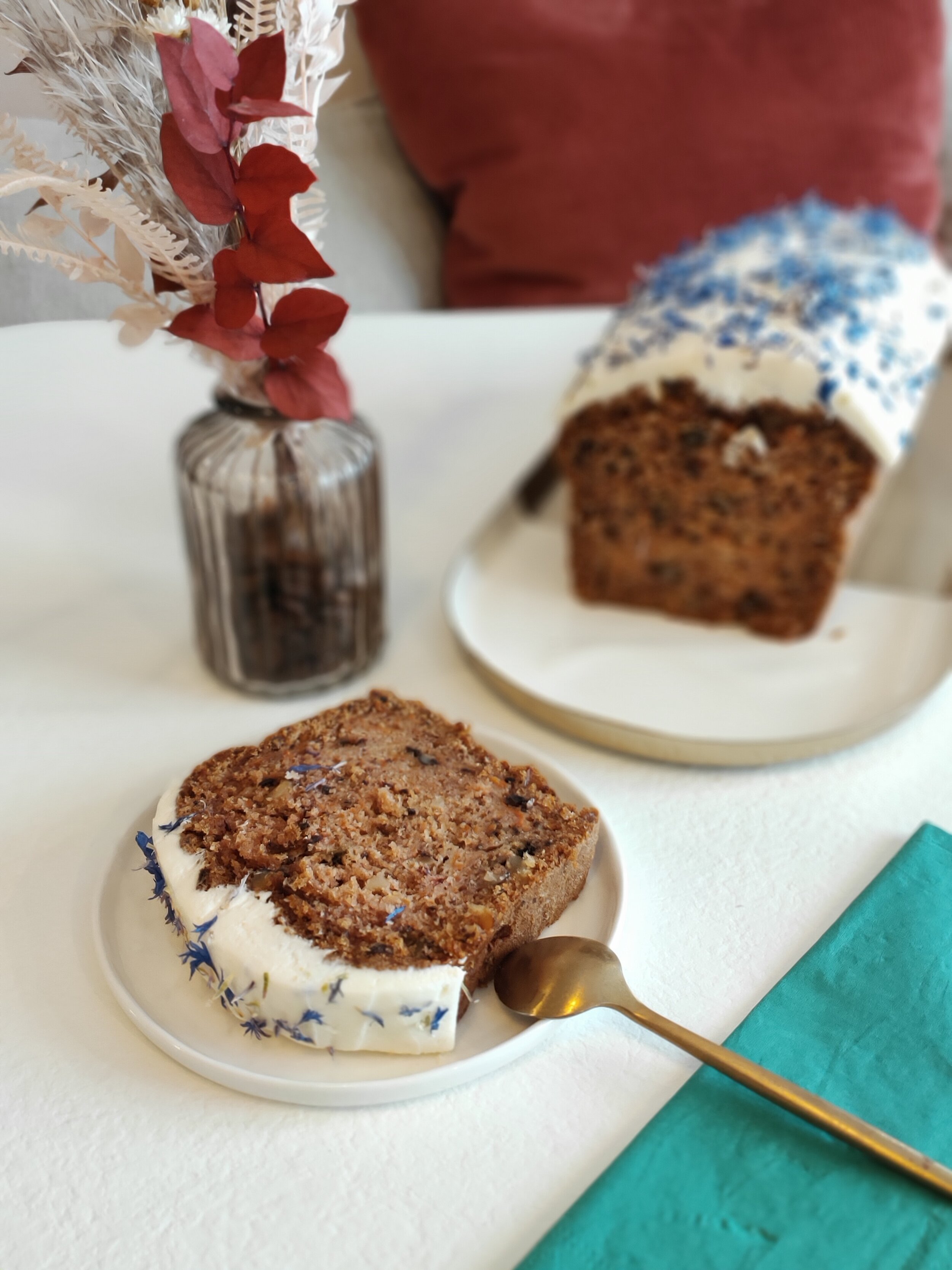 Carrot Cake Noix Noisettes Roze Bordeaux