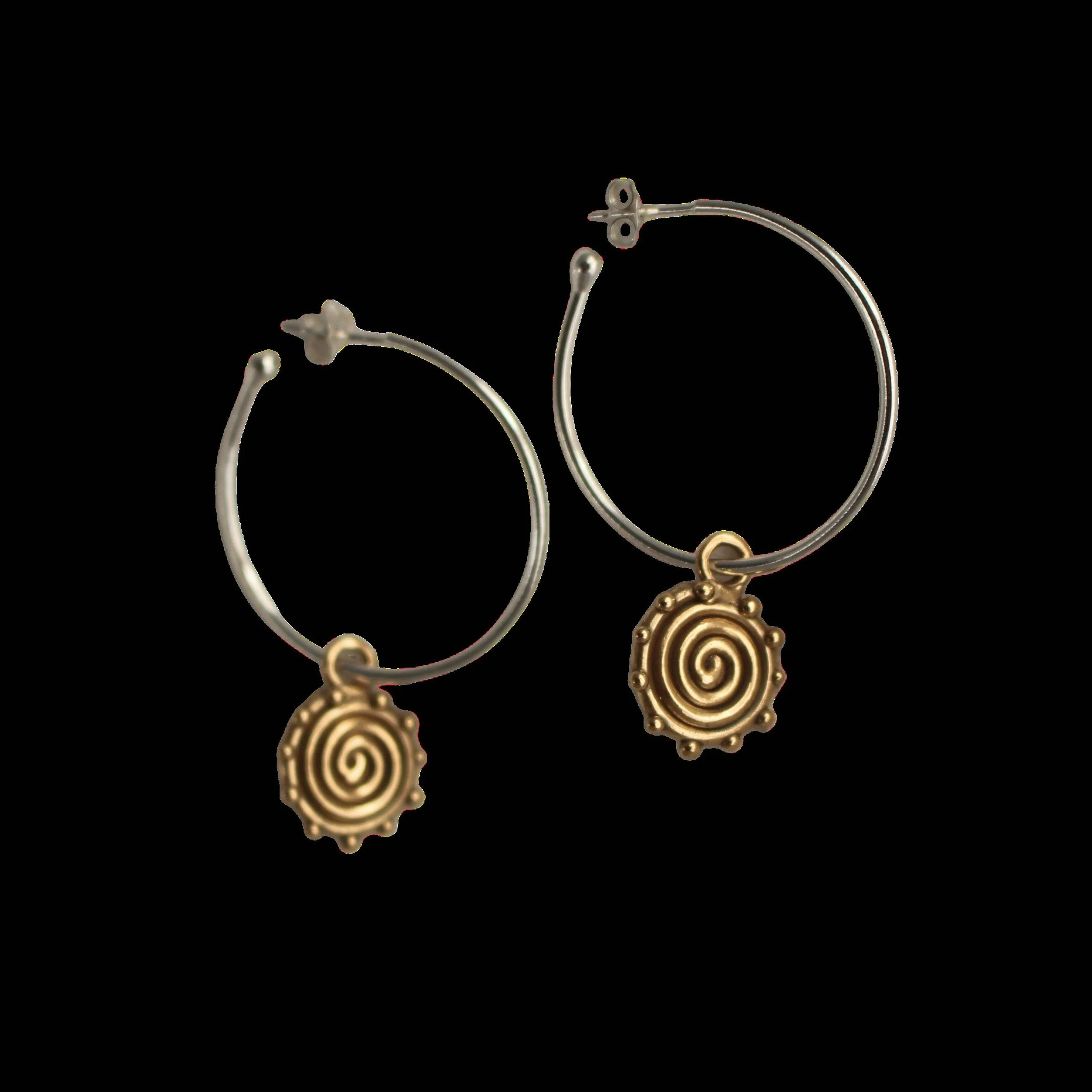 Spiral Sister Hoop Earrings