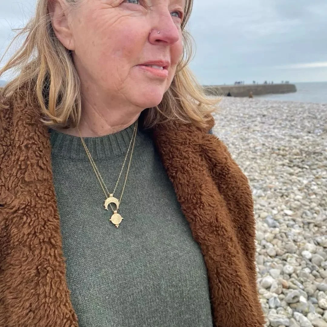 The crescent moon pendant has been a firm favourite  at recent markets! I wear mine every day 🌙 it is available in bronze with a gold fill chain or recycled silver. I will have a few with me this Saturday at market 🙏😊 See you there! 
#stroudfarme