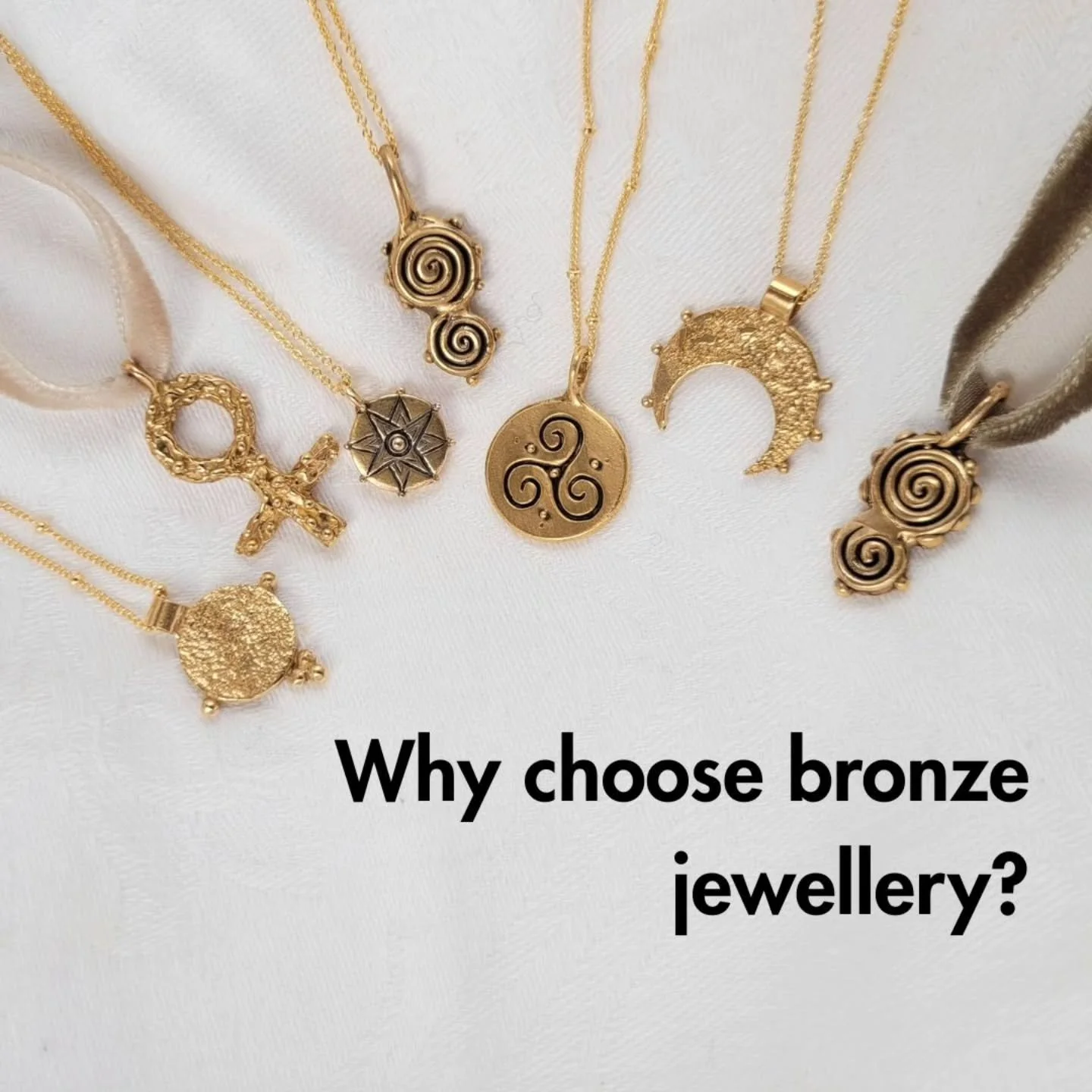 I have been casting designs in bronze for 6 years now. I adore working with this metal and wear it daily!
I have a full range of designs in bronze, with options for gold filled chains, go have a browse 👀

#bronzejewellery #goddessjewellery #pascales