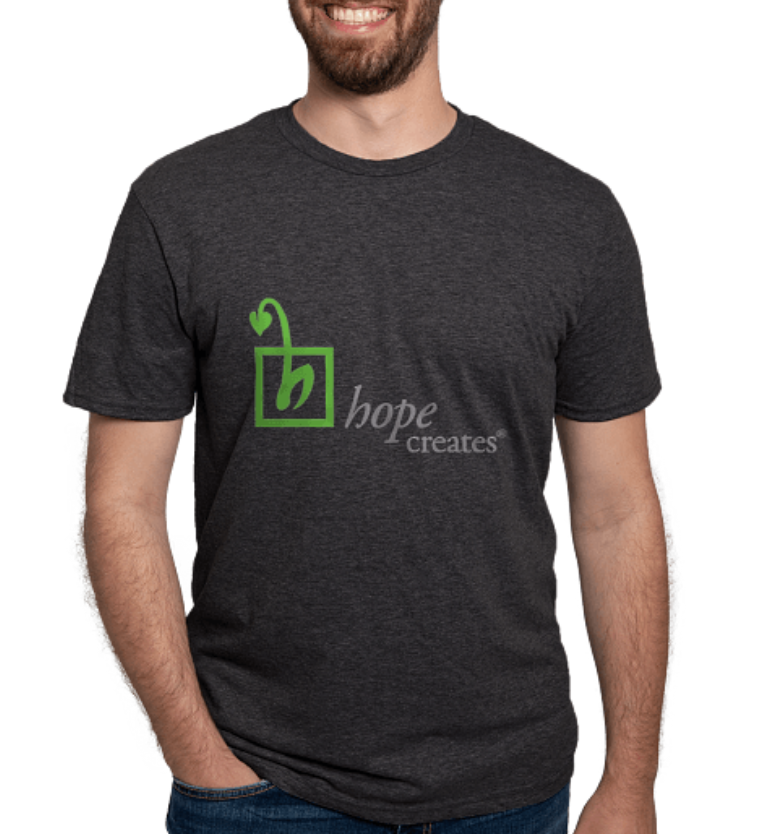 Hope Creates Logo and Tag Men's Deluxe T-Shirt