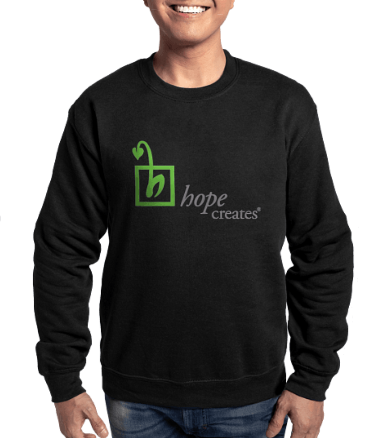 Hope Creates Logo and Tag Men's Crewneck Sweatshirt