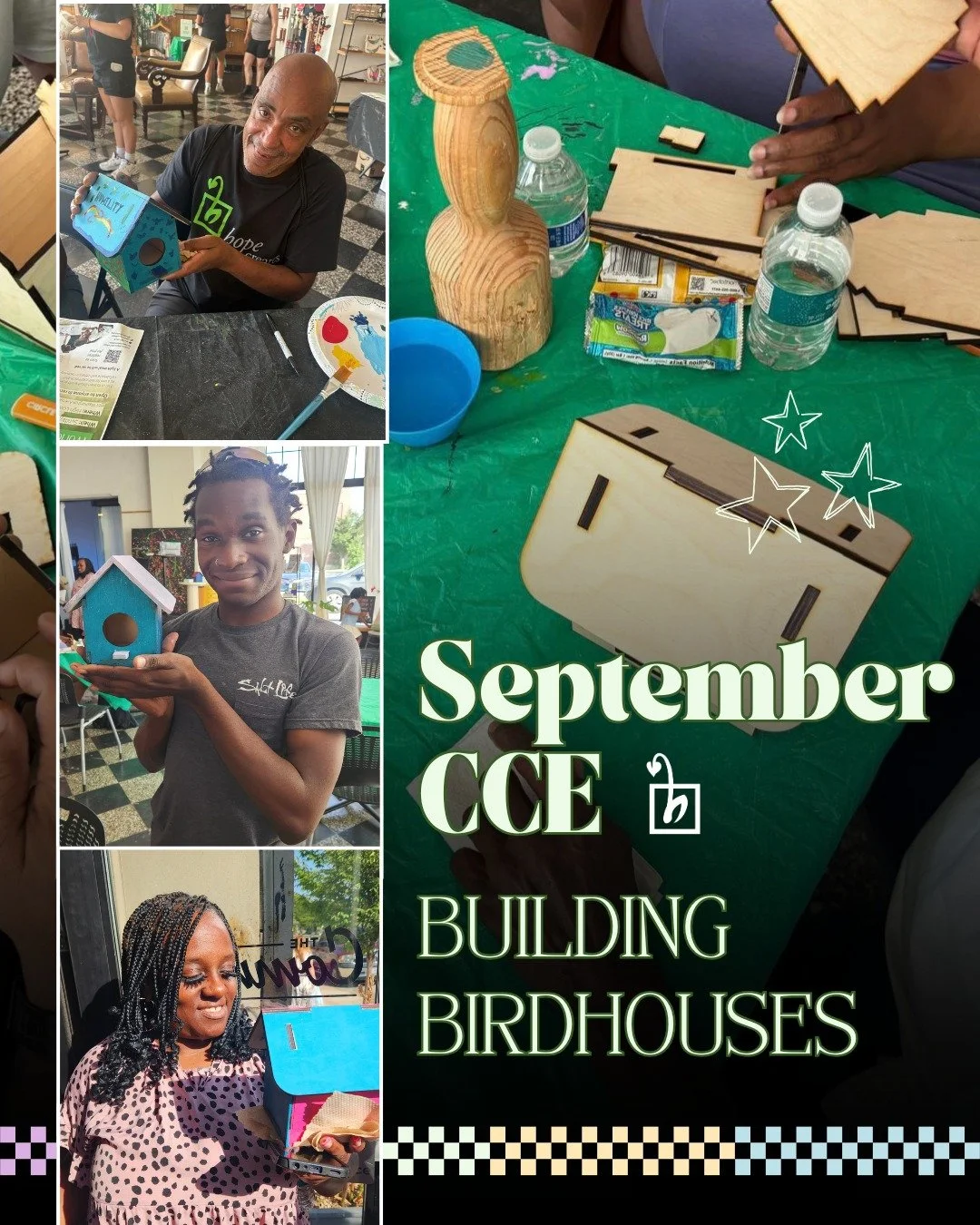 This Sunday, the Hope Creates community came together to build and paint our own birdhouses! 🐦

A big thank you to Kevin for sharing your recovery story and to @made_makerspace  for welcoming us into your gorgeous space. We loved creating, connectin