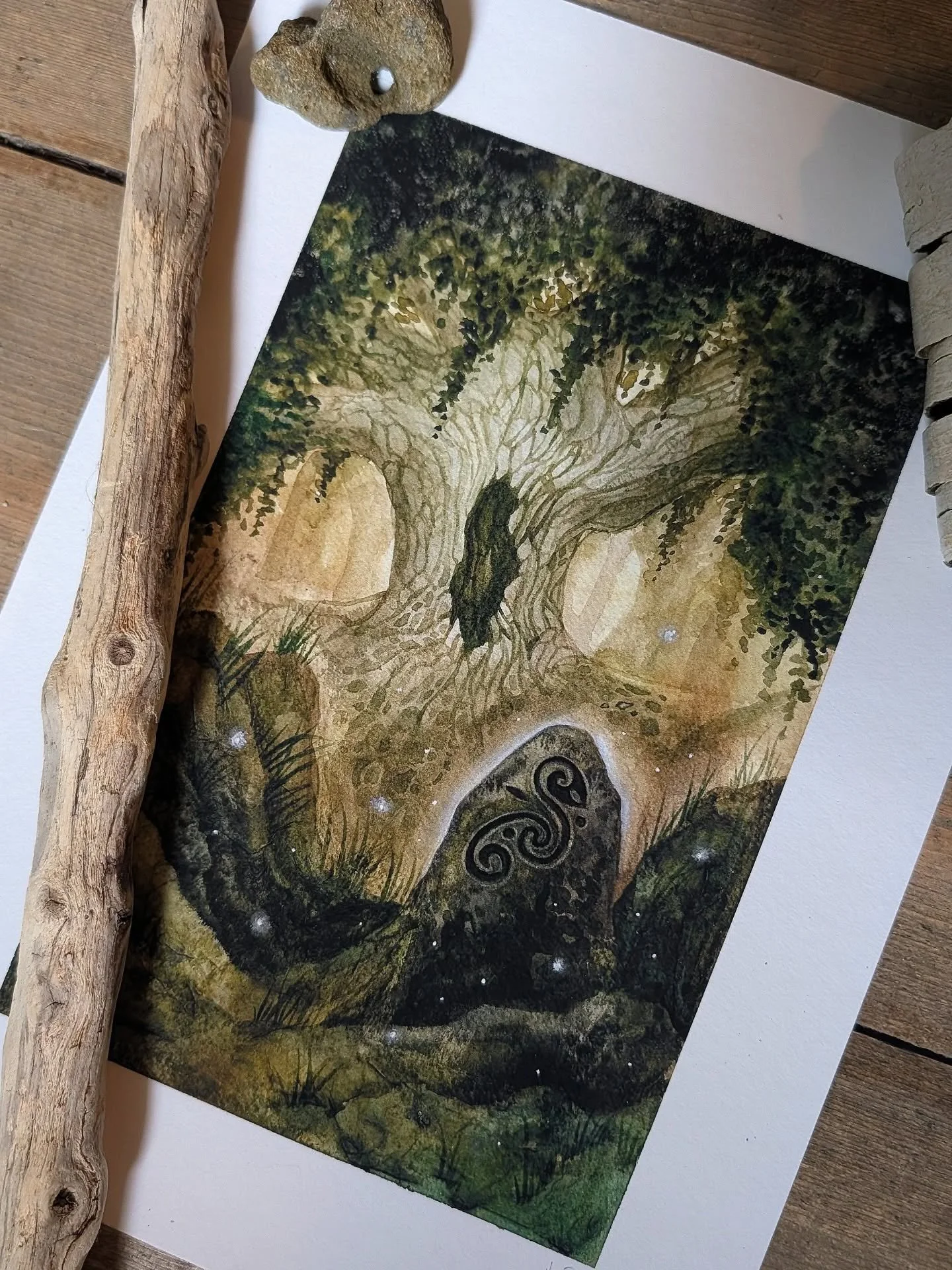 "Threshold" a piece I created for a recent exhibition  curated by @oakandembergallery . It's been many years since I seriously painted with watercolour and I've never tried anything quite like this piece, I really enjoyed the whole process 