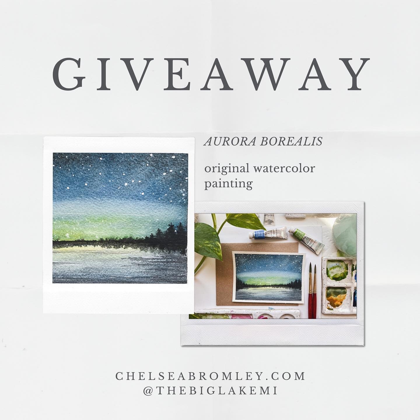 Giveaway time! ✨ To show my appreciation for all of your support during the first 30+ days of my #100dayproject, I&rsquo;m giving away this original watercolor painting! Enter to win by (1) Following me ☺️, (2) Sharing this post in your stories (be s