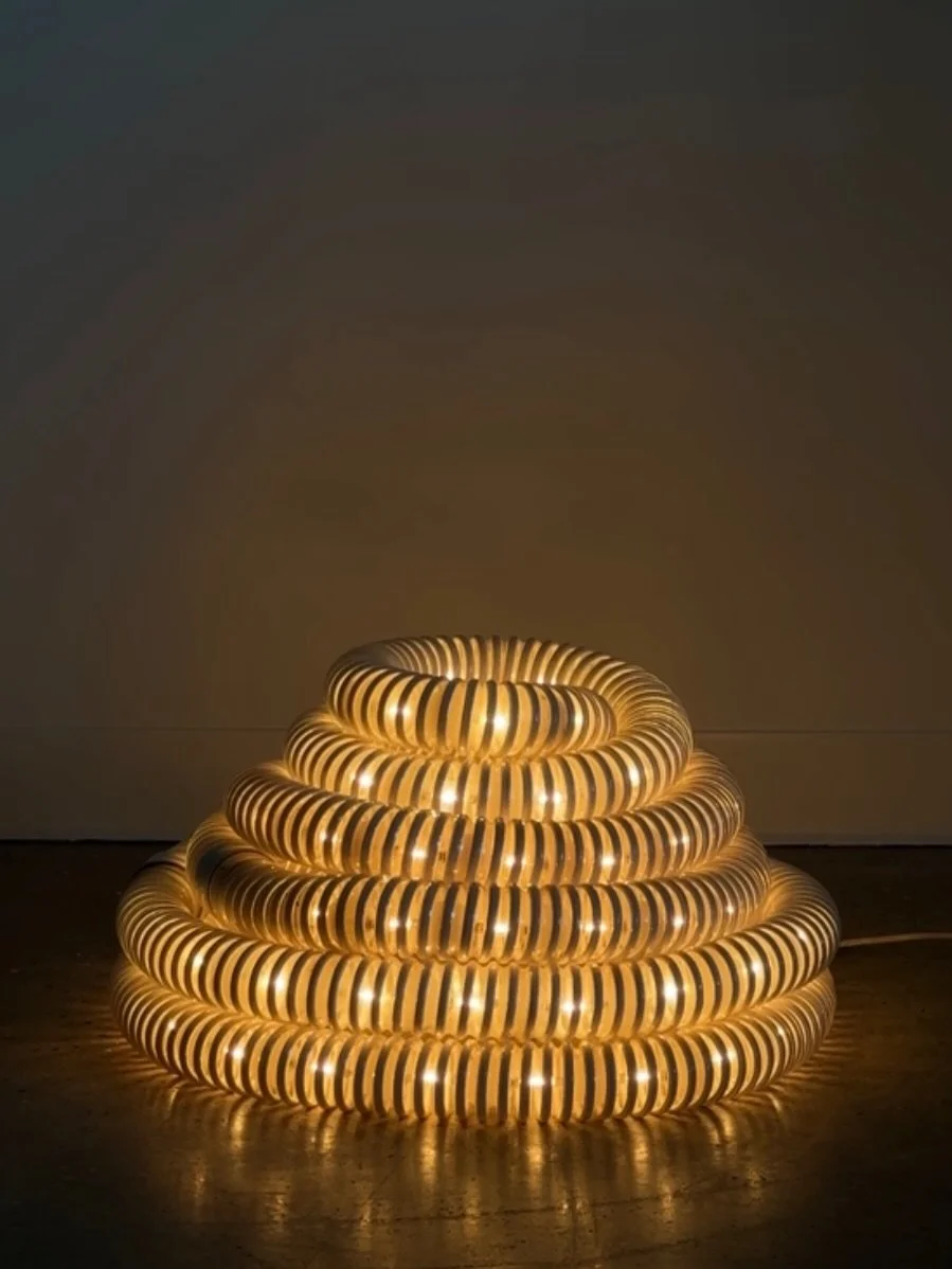 (Sold) Set of 4 vintage Boalum lamps by Livio Castiglioni and Gianfranco Frattini for Artemide. Italy, 1970.